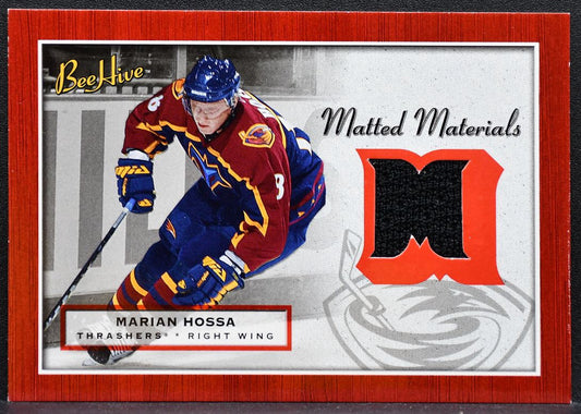 2005-06 Upper Deck Beehive Matted Materials Marian Hossa Thrashers Jersey 0189