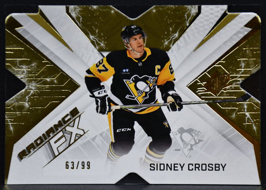 2022-23 SPx Radiance FX Gold Sidney Crosby RFX-49 Pittsburgh Penguins 63/99 7130
