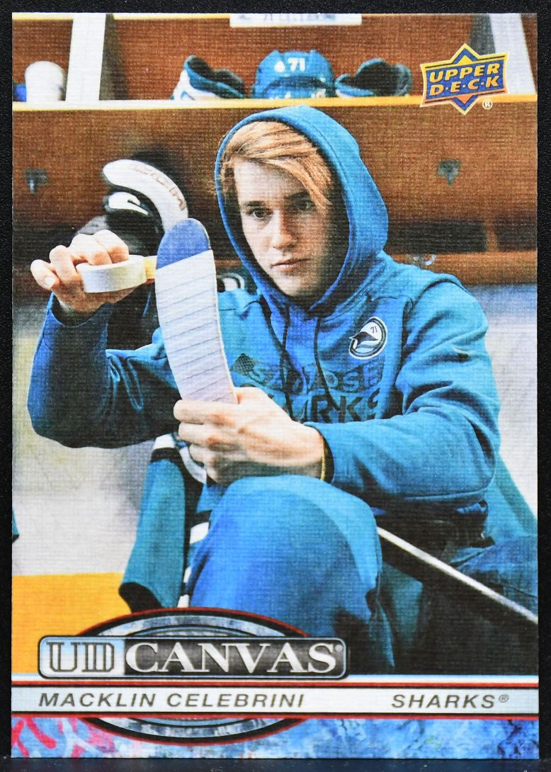 2025-26 Upper Deck Series 2 UD Canvas Macklin Celebrini C-124 Sharks 3992