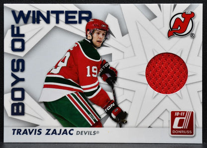 2010-11 Donruss Boys of Winter Travis Zajac 64 New Jersey Devils Jersey 5203
