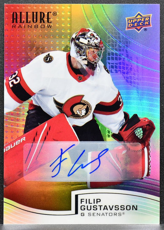 2021-22 UD Allure Color Flow Full Rainbow Auto Gustavsson Senators Auto 7207