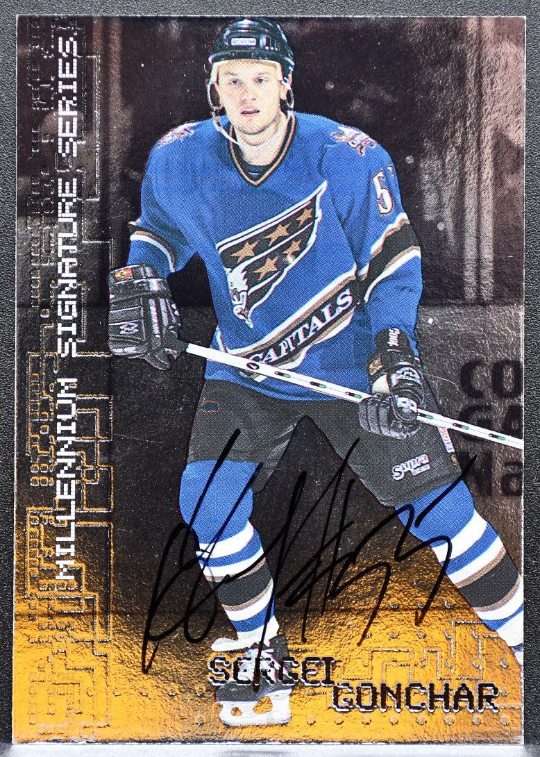 1999-100 Be a Player Millennium Autographs Sergei Gonchar 249 Capitals Auto 2473