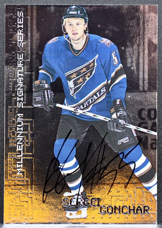 1999-100 Be a Player Millennium Autographs Sergei Gonchar 249 Capitals Auto 2473