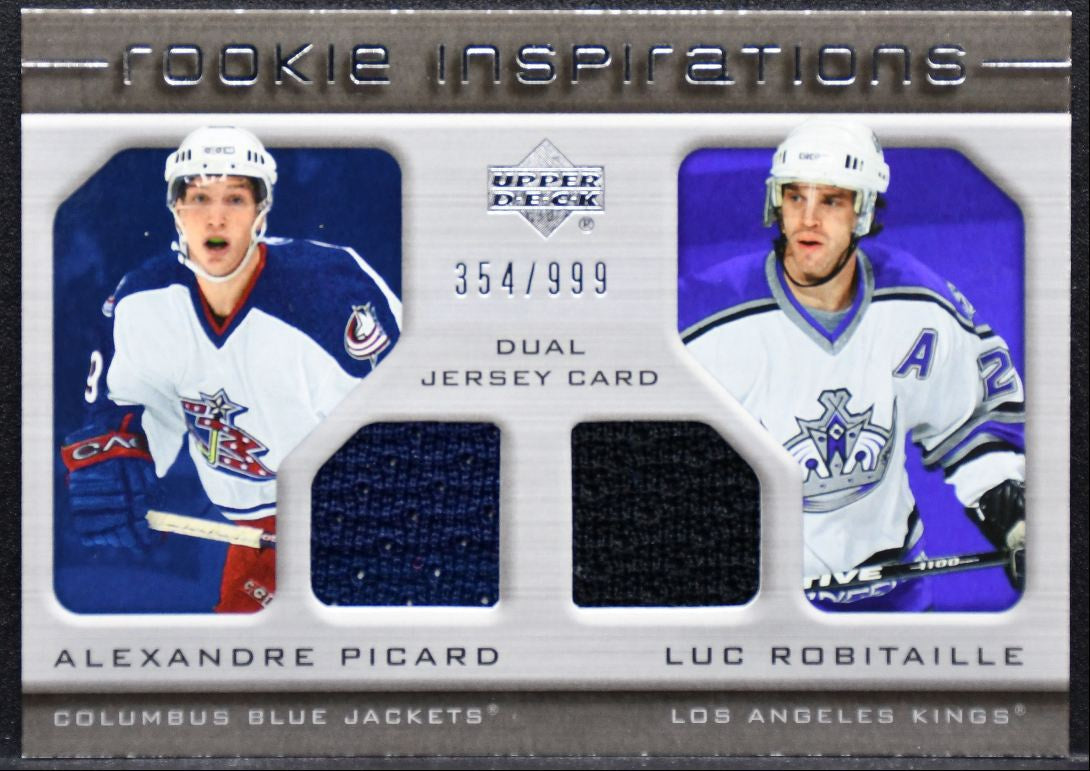 2005-06 UD Rookie Update Inspirations Picard/Robitaille 354/999 Jersey 4107