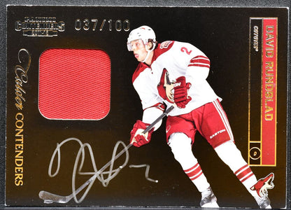 2011-12 Panini Contenders Calder Jersey Auto Rundblad Auto /100 Jersey 0896