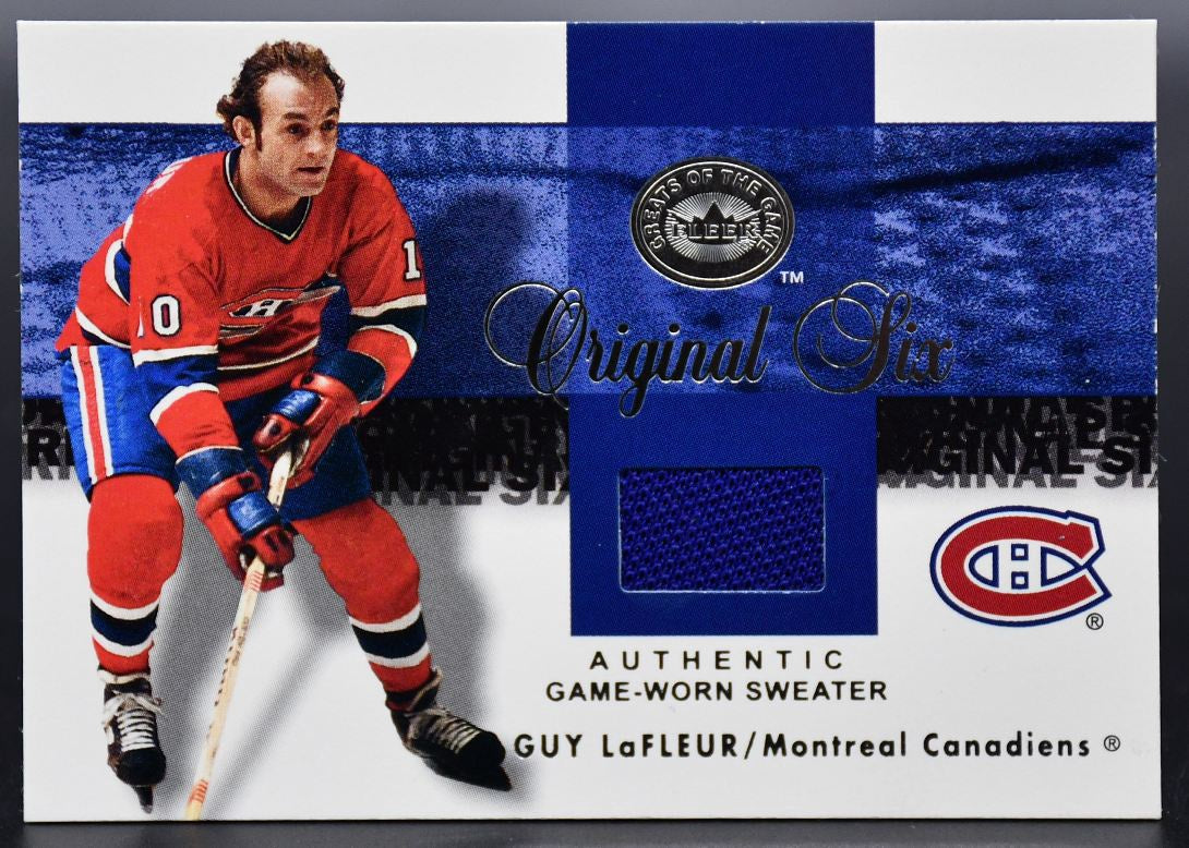 2001-02 Fleer Greats of the Game Original Six Game-Worn Jersey Guy Lafleur
