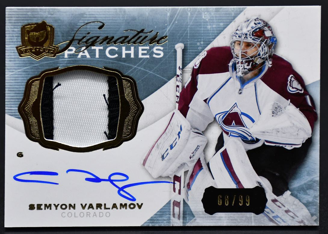 2015-16 UD The Cup Signature Patches Varlamov SP-SV Avalanche Auto /99 Patch