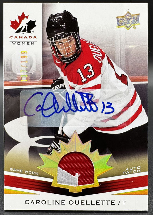 2014-15 UD Team Canada Juniors Base Jerseys Caroline Ouellette 188 Canada Patch