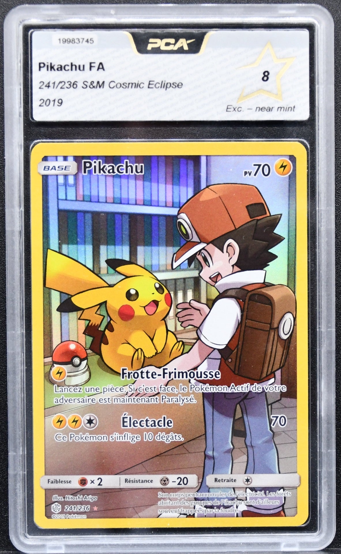 Pokémon Sun Moon Cosmic Eclipse Pikachu Full Art 241/236  Holofoil PCA 8 French
