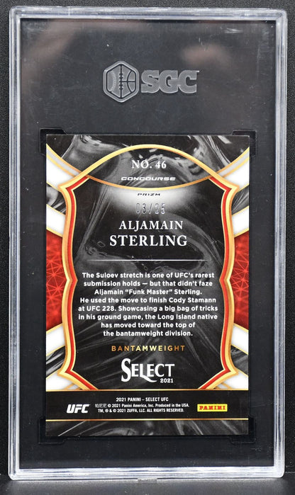 2021-22 Panini Select UFC - Tie-Dye Prizm Aljamain Sterling 46 03/25