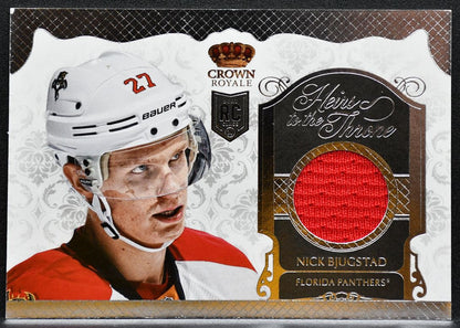 2013-14 Panini Crown Royale Heirs Throne Materials Bjugstad RC Jersey 4959