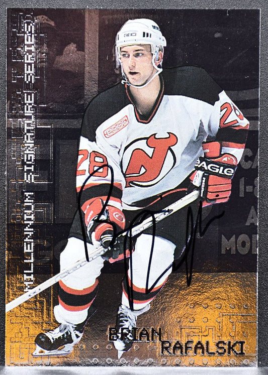 1999-100 Be a Player Millennium Autos Series Brian Rafalski Devils Auto 0132
