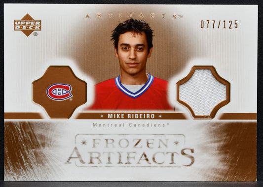 2005-06 UD Artifacts Frozen Copper Mike Ribeiro Canadiens 077/125 Jersey 2167
