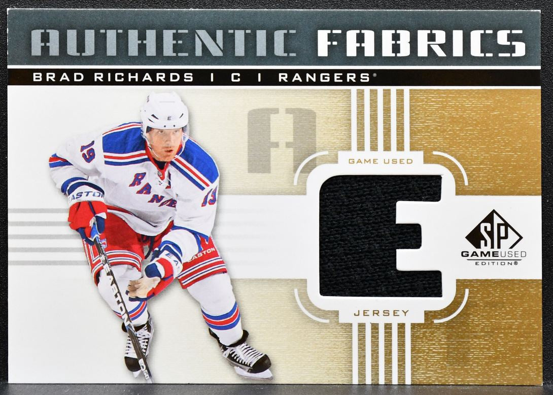 2011-12 SP Game Used Authentic Fabrics Brad Richards AF-RI Rangers Jersey 1021
