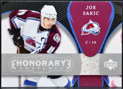 2007-08 Upper Deck Trilogy Honorary Swatches Joe Sakic Avalanche Jersey 3376