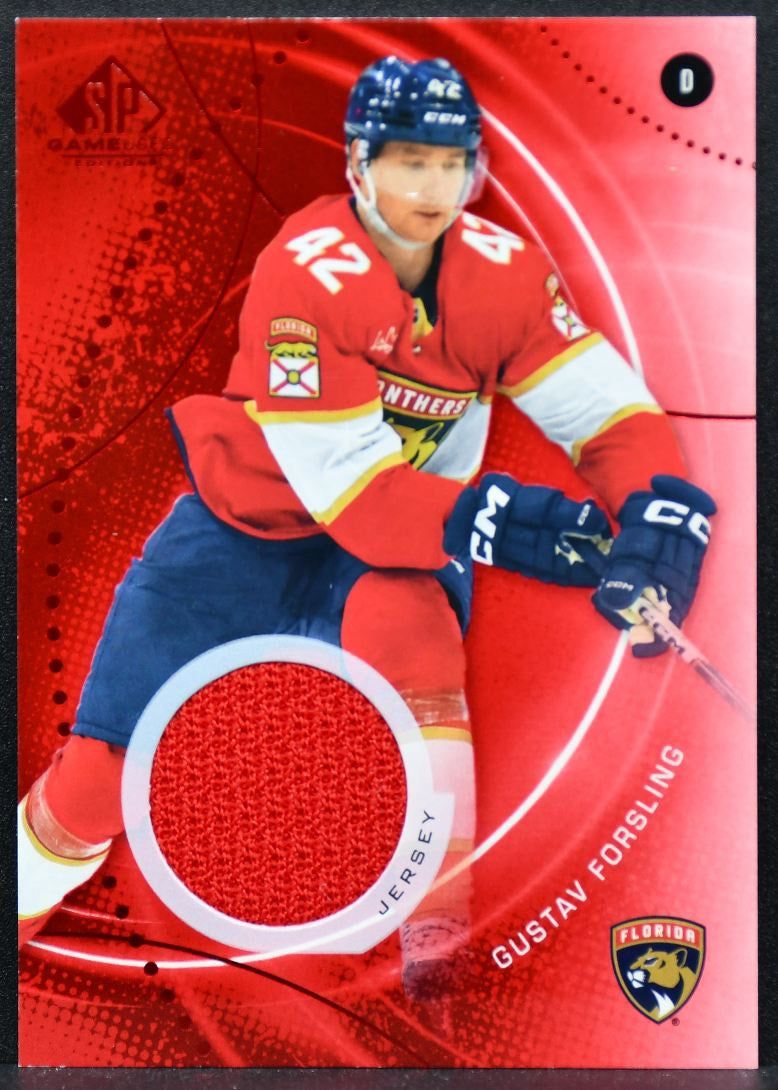2025-26 SP Game Used Red Jersey Gustav Forsling 64 Florida Panthers Jersey 0114