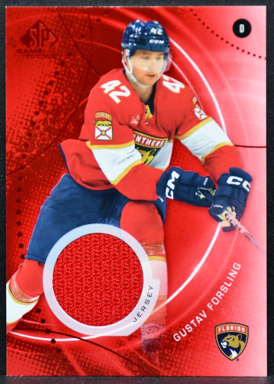 2025-26 SP Game Used Red Jersey Gustav Forsling 64 Florida Panthers Jersey 0114
