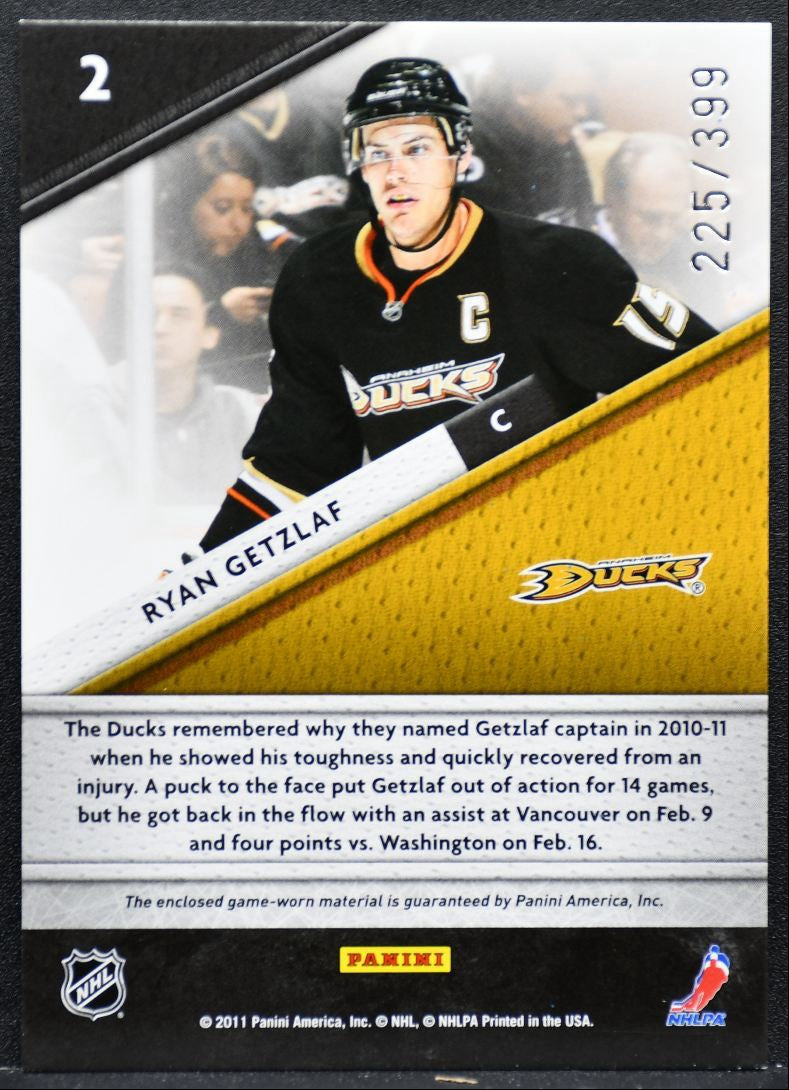 2011-12 Panini Certified Fabric of the Game Getzlaf /399 Jersey 1886