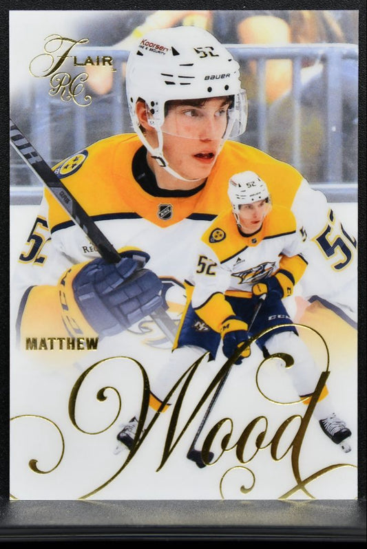 2025-26 Flair Rookie Matthew Wood 188 Nashville Predators RC 0177