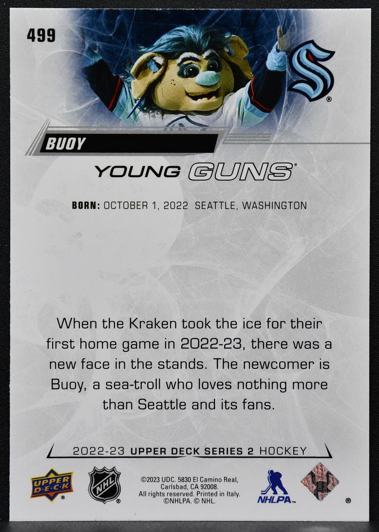 2022-23 Upper Deck Series 2 Young Guns Buoy 499 Seattle Kraken RC 7442