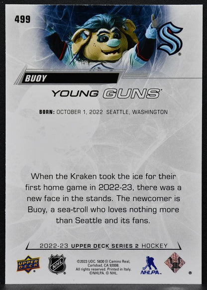 2022-23 Upper Deck Series 2 Young Guns Buoy 499 Seattle Kraken RC 7442