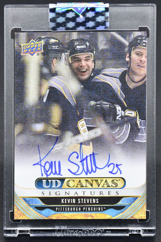 2024-25 UD Clear Cut UD Canvas Signatures Kevin Stevens CS-KS Auto