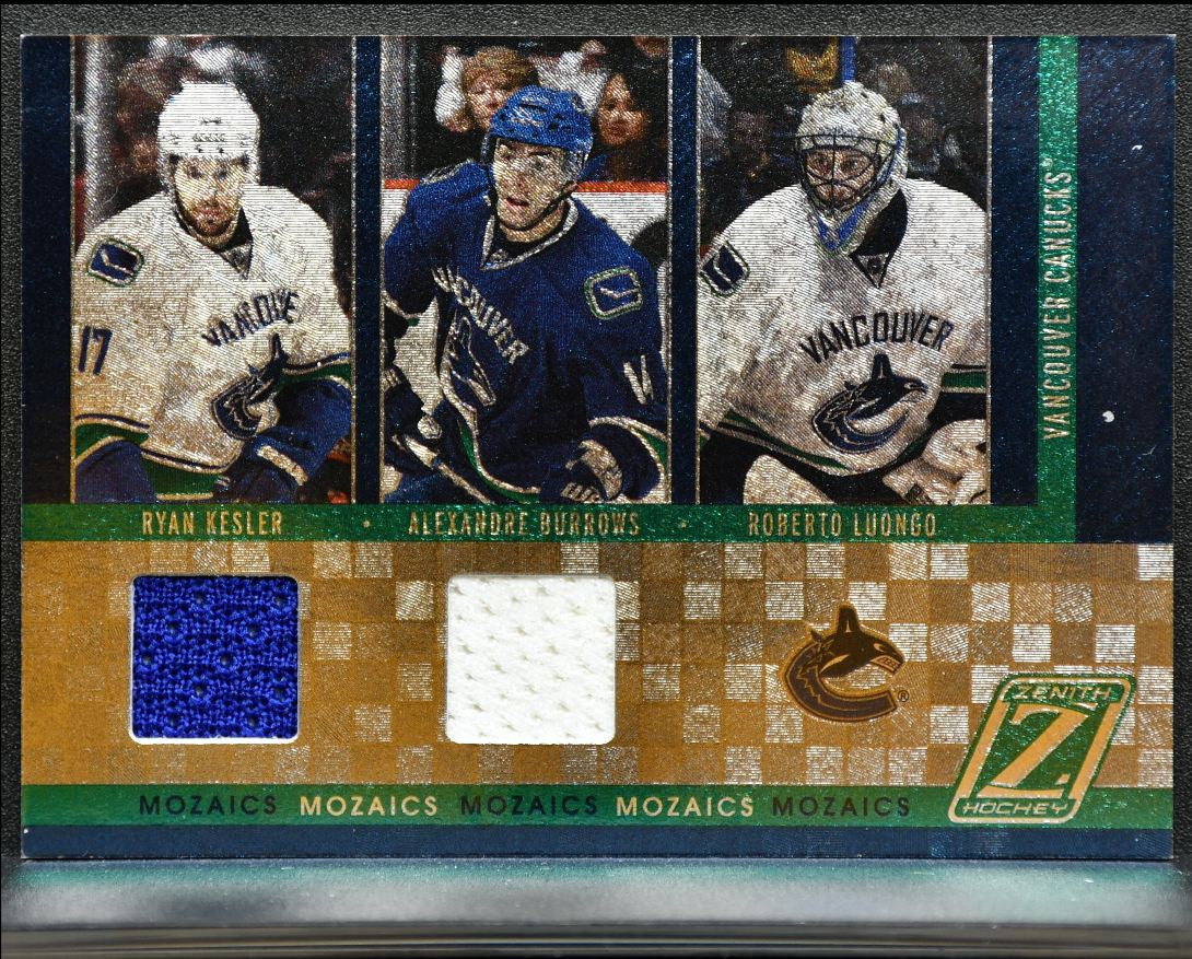 2010-11 Panini Zenith Mozaics Burrows/Luongo/Kesler Jersey 5501