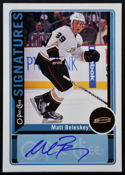 2012-13 O-Pee-Chee Signatures Matt Beleskey OPC-MB Anaheim Ducks Auto 8126