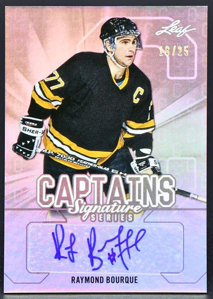 2015-16 Leaf Signature Signature Series Captains Red Bourque SC-RB1 Auto 16/25