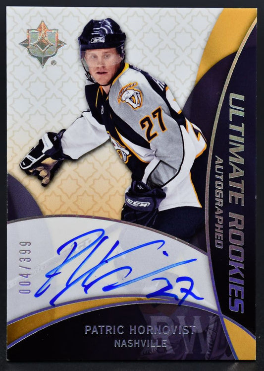 2008-09 UD Ultimate Collection Hornqvist Nashville Predators RC Auto /399