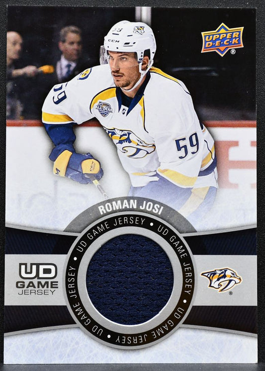 2015-16 Upper Deck Series 2 UD Game Jerseys Roman Josi Predators Jersey 4683