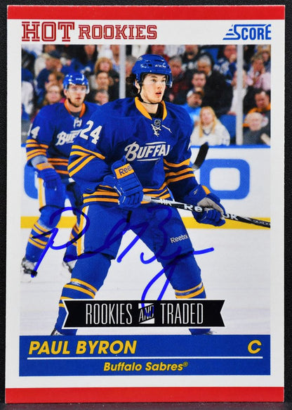 2010-11 Score Signatures Hot Rookies and Traded Paul Byron Sabres RC Auto 2059