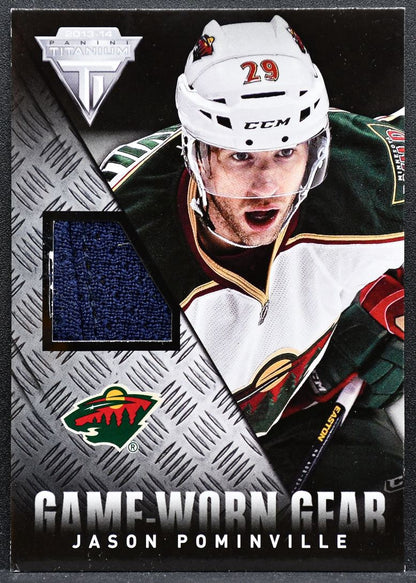 2013-14 Panini Titanium Game Worn Gear Jason Pominville GG-JPO Wild Patch 4046