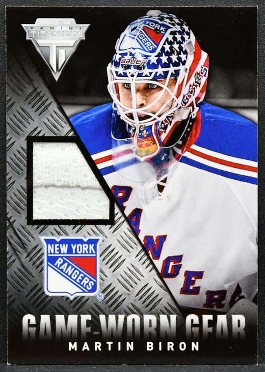 2013-14 Panini Titanium Game Worn Gear Martin Biron GG-MBI Rangers Patch 2686