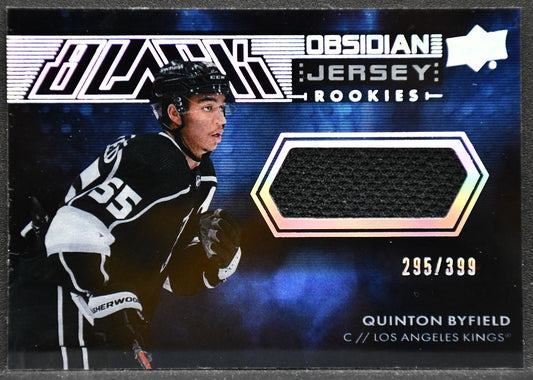 21-22 SPx UD Black Obsidian Jersey RC Byfield ORJ-QB Kings RC 295/399 Patch 6669