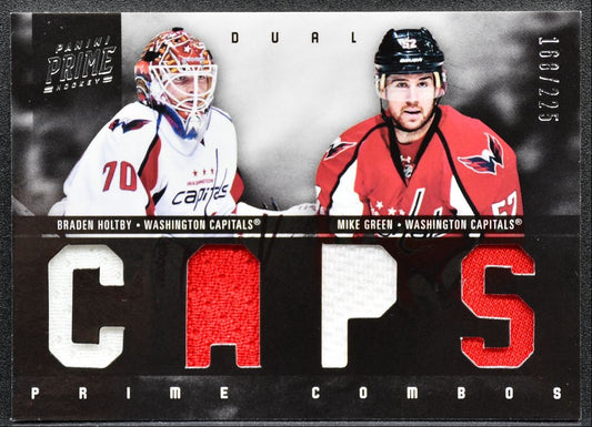 2011-12 Panini Prime Combos Dual Jerseys Holtby/Green /225 Jersey 4146