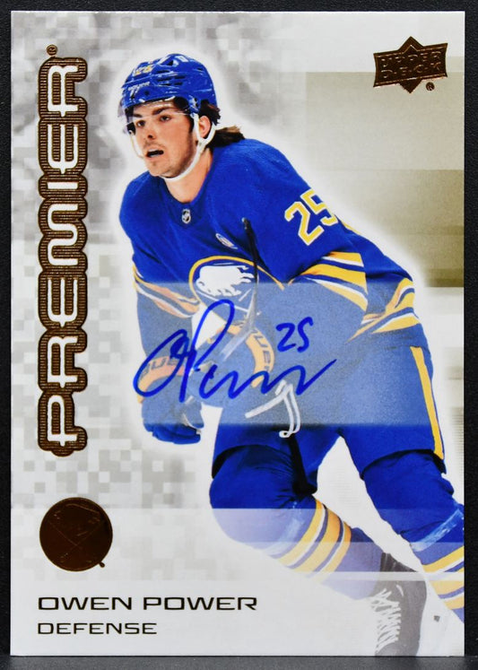 2024-25 Upper Deck Premier Bronze Auto Owen Power 25 Buffalo Sabres Auto 3431