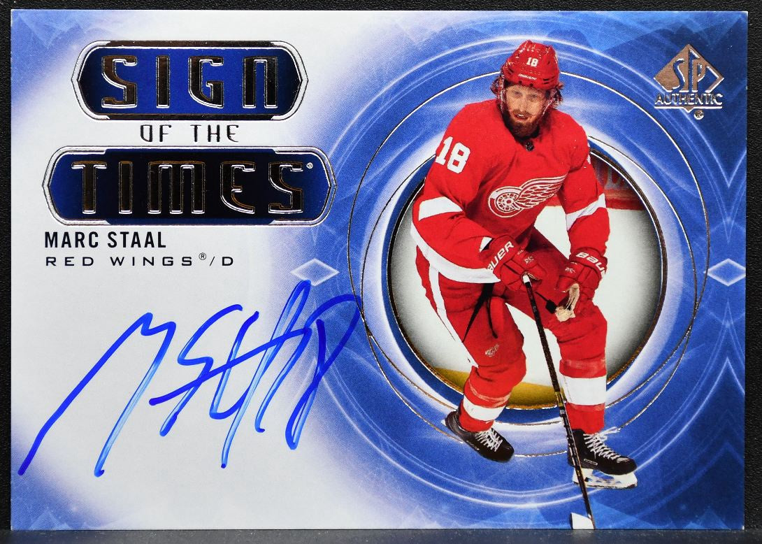2020-21 SP Authentic Sign of the Times Marc Staal Detroit Red Wings Auto 2459