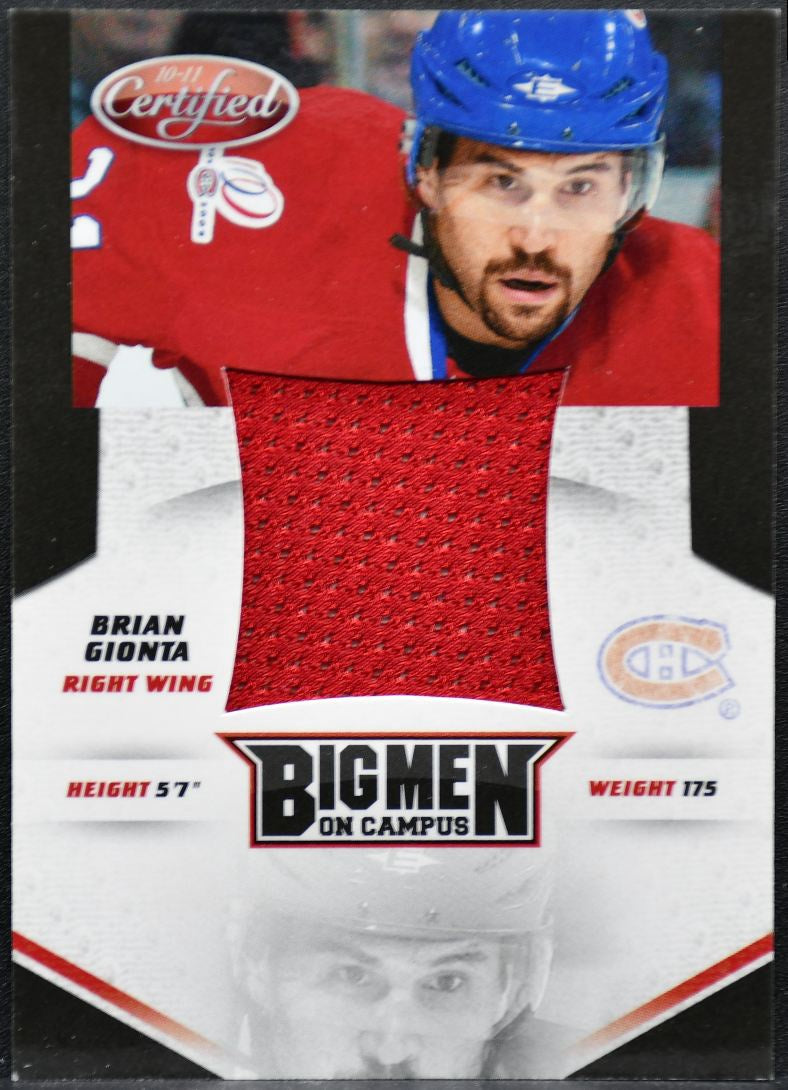 2010-11 Panini Certified Big Men on Campus Jersey Gionta /250 Jersey 2881