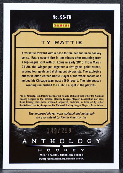 2014-15 Panini Anthology Sizeable Signatures Rattie RC Auto 149/299 Jersey 7448