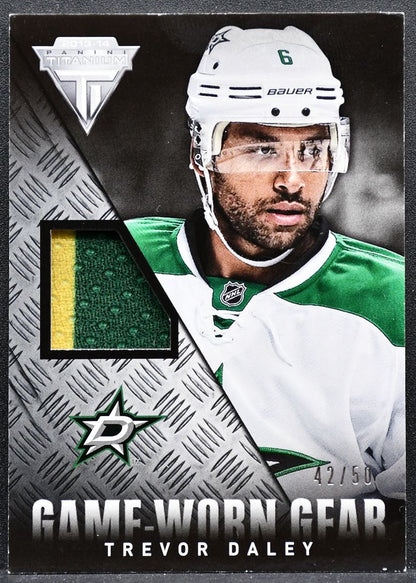 2013-14 Panini Titanium Game Worn Gear Prime Trevor Daley Stars Jersey 3857
