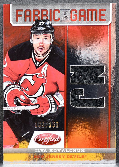 2012-13 Certified FOTG Mirror Red Team Die-Cut Kovalchuk 136/150 Jersey 5314