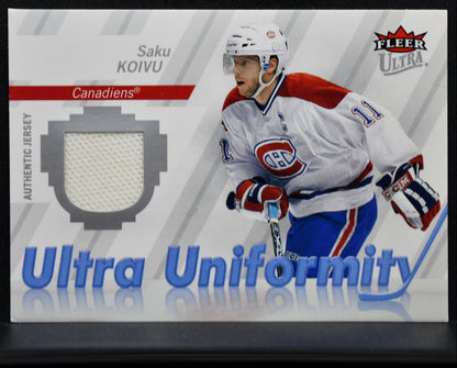 2007-08 Fleer Ultra Uniformity Saku Koivu U-SK Jersey 7796