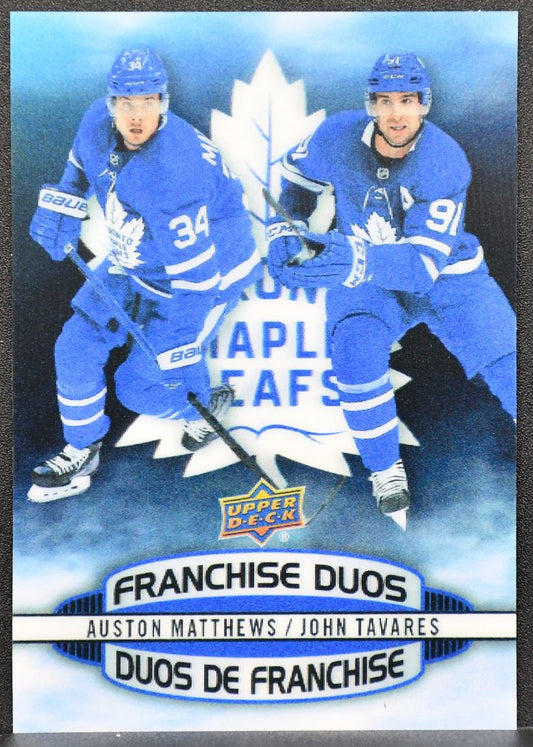 2019-20 UD Tim Hortons Franchise Duos 3D John Tavares D-1 Toronto Maple Leafs 4848