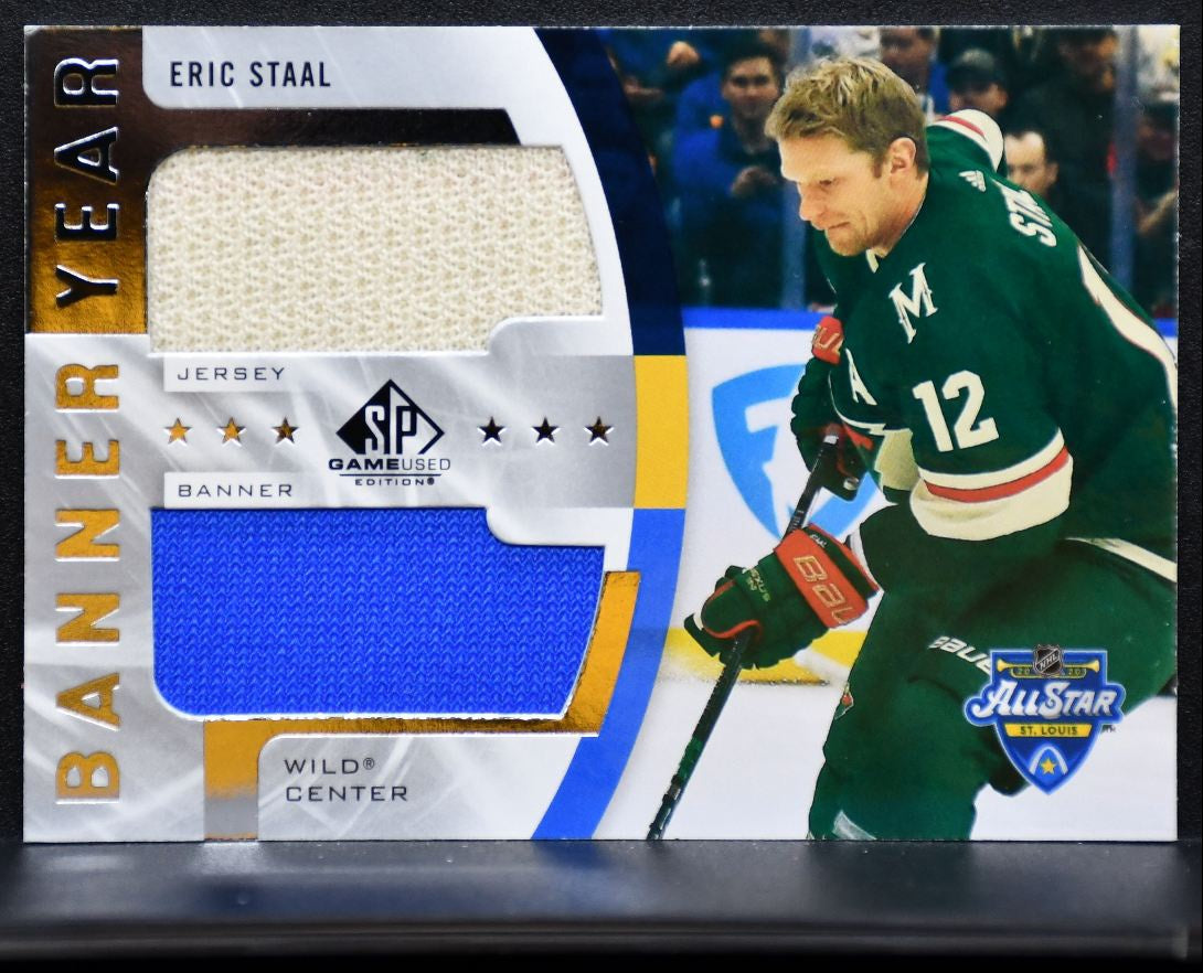 2020-21 SP Game Used Banner Year Eric Staal BYJ-ES Minnesota Wild Jersey 5890