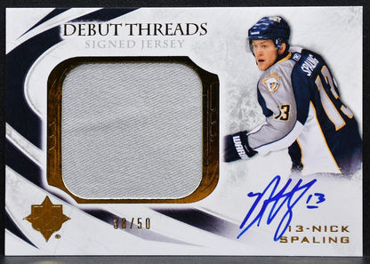 2010-11 UD Ultimate Debut Threads Signed Spaling RC Auto 38/50 Jersey 9237