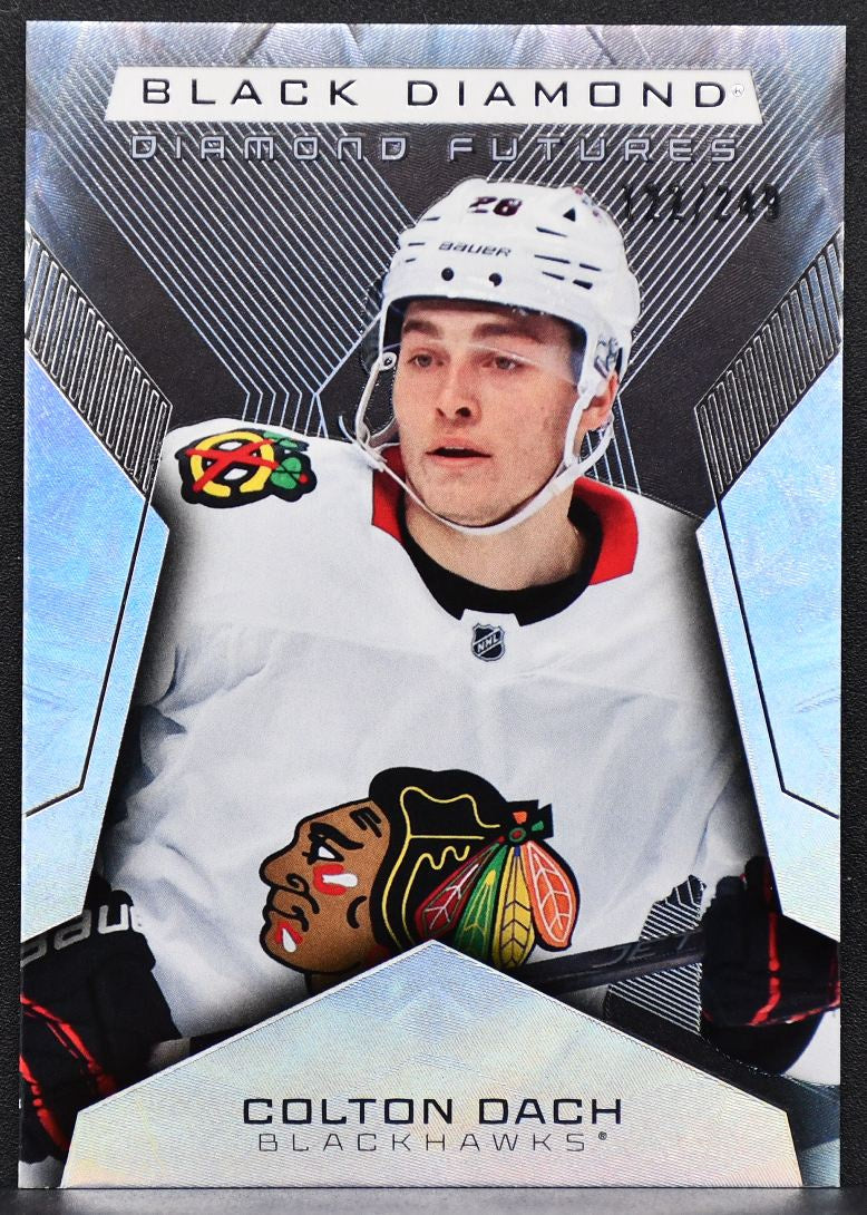 25-26 UD Black Diamond Futures Colton Dach BDF-CD Chicago Blackhawks RC 122/249 7542