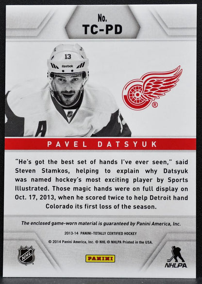 2013-14 Panini Totally Certified Jerseys Red Pavel Datsyuk Red Wings Jersey 6205