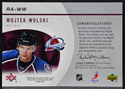 2005-06 SP Authentic Authentics Wolski RA-WW Avalanche RC Auto 144/250 2513