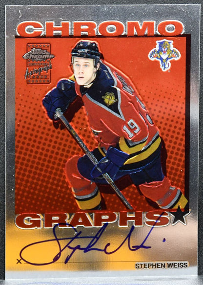 2002-03 Topps Chrome Chromographs Stephen Weiss CG-SW Florida Panthers Auto 0444